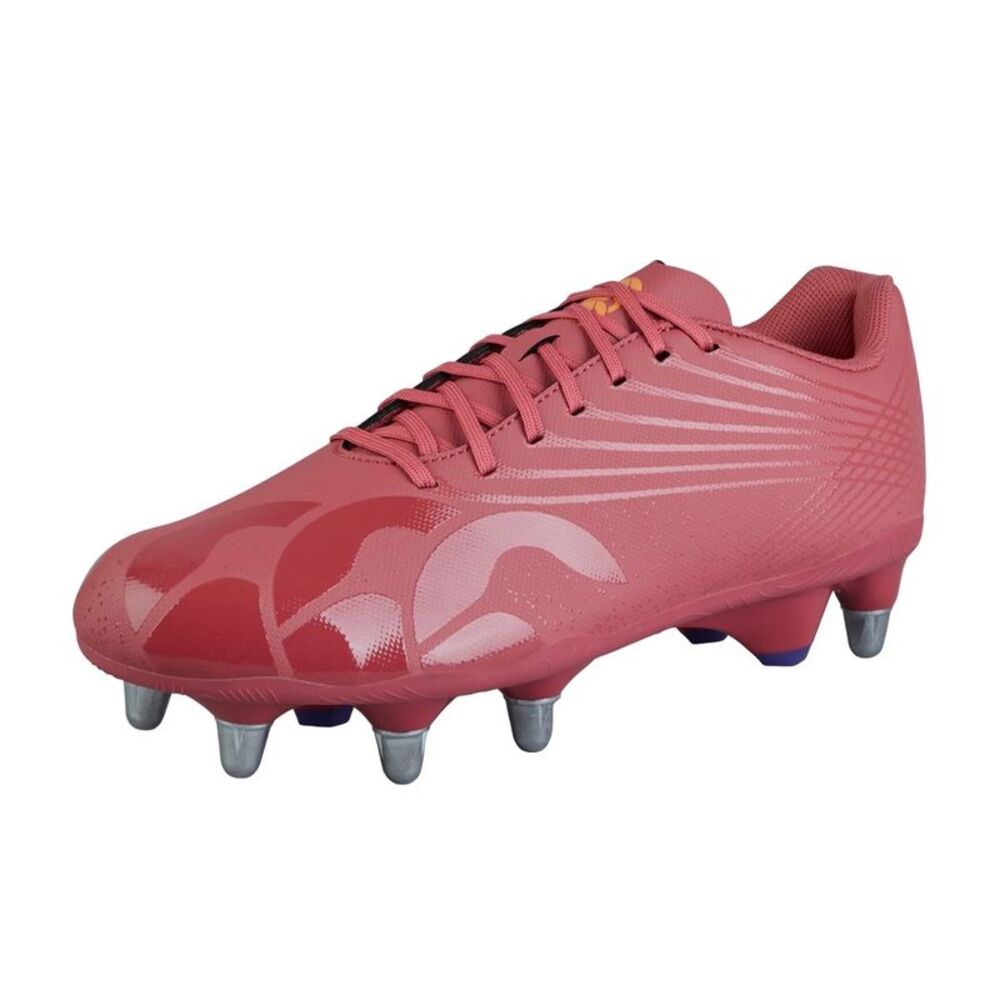 Canterbury Mens Stampede Team 2025 Soft Ground Rugby Boots / Purple/Orange